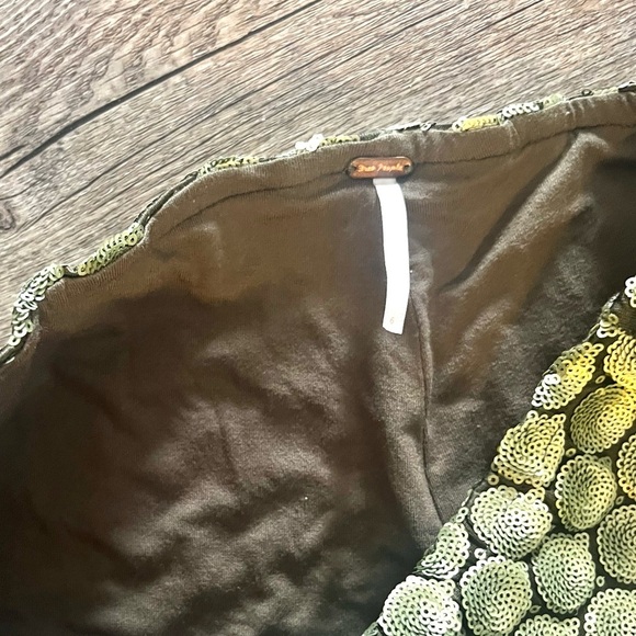 Free People,METAL Sequined Wide-Leg Pants,OOS On-Line,Excellent Condition,Size 6 - Picture 8 of 17